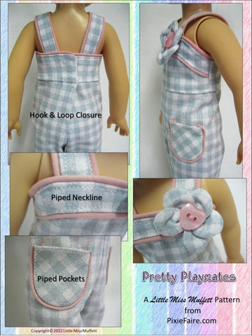 Little Miss Muffett 18 Inch Modern Pretty Playmates 14.5" Doll Clothes Pattern Pixie Faire