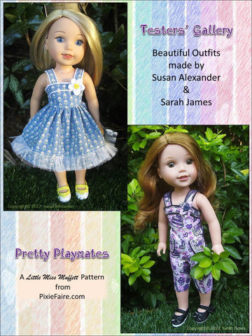 Little Miss Muffett 18 Inch Modern Pretty Playmates 14.5" Doll Clothes Pattern Pixie Faire