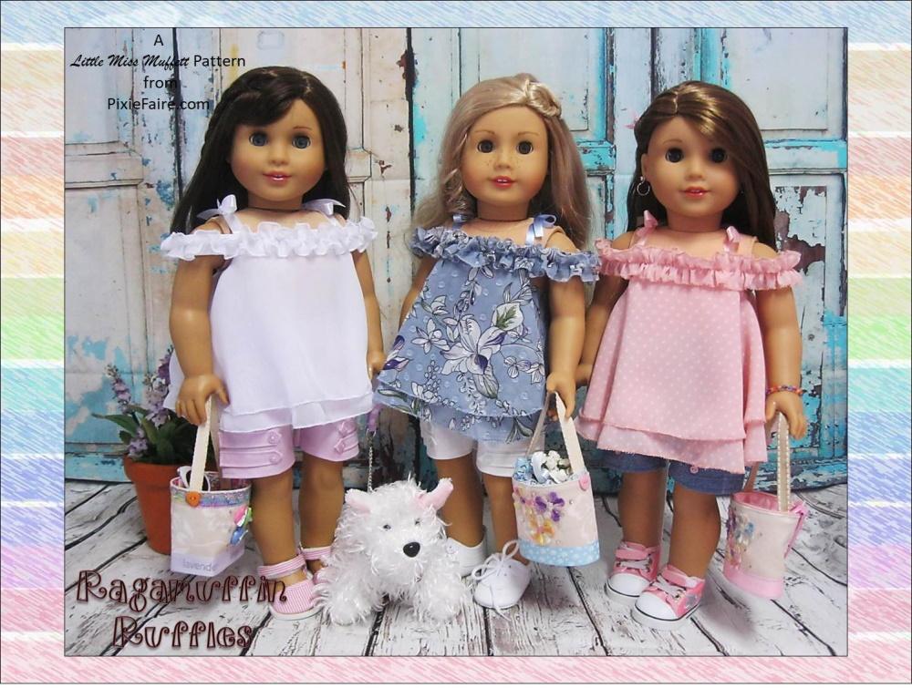 Little Miss Muffett 18 Inch Modern Ragamuffin Ruffles 18" Doll Clothes Pixie Faire