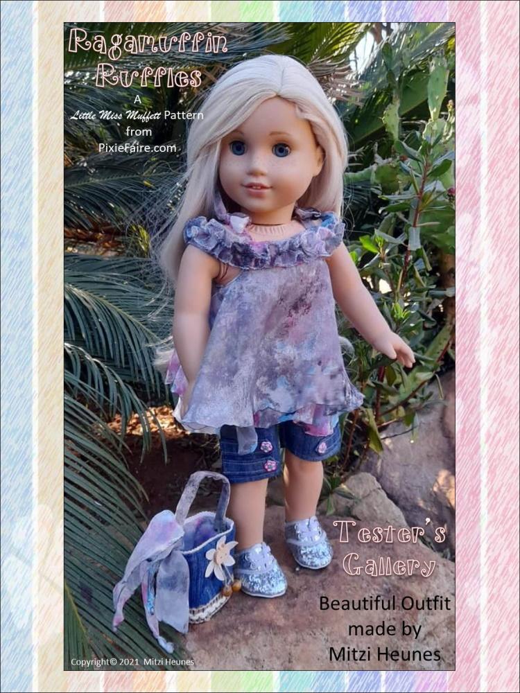 Little Miss Muffett 18 Inch Modern Ragamuffin Ruffles 18" Doll Clothes Pixie Faire