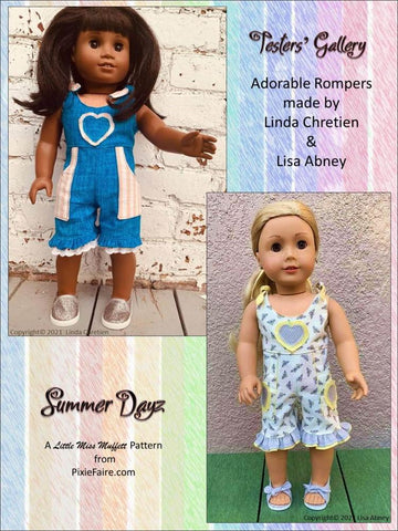 Little Miss Muffett 18 Inch Modern Summer Dayz Pattern For 18 Inch Dolls Pixie Faire