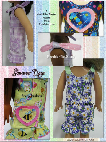 Little Miss Muffett WellieWishers Summer Dayz Pattern For 14.5-15 Inch Dolls Pixie Faire