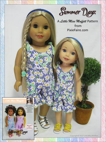 Little Miss Muffett WellieWishers Summer Dayz Pattern For 14.5-15 Inch Dolls Pixie Faire