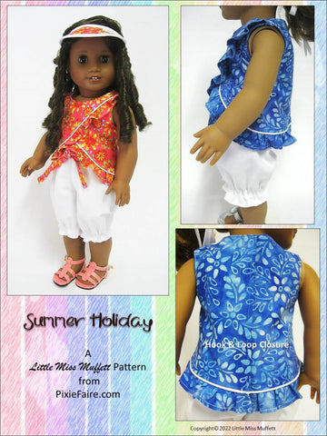 Little Miss Muffett 18 Inch Modern Summer Holiday Pattern For 18 Inch Dolls Pixie Faire