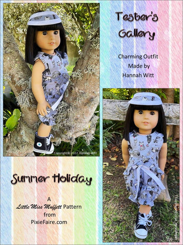 Little Miss Muffett 18 Inch Modern Summer Holiday Pattern For 18 Inch Dolls Pixie Faire