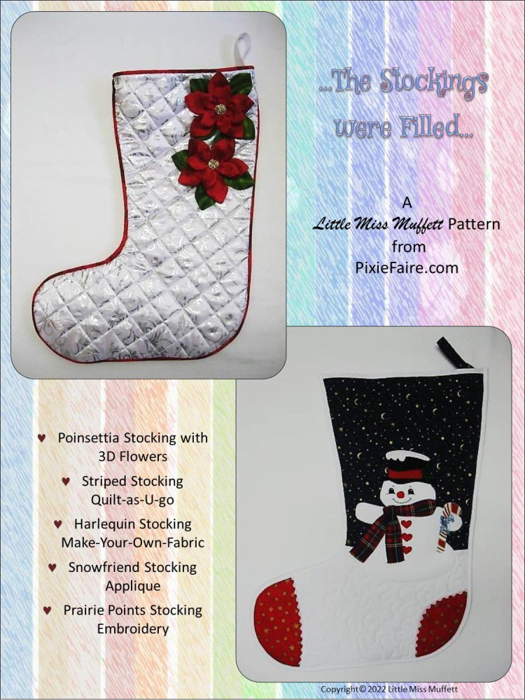 Little Miss Muffett 18 Inch Modern The Stockings were Filled Doll Accessory Pattern Pixie Faire