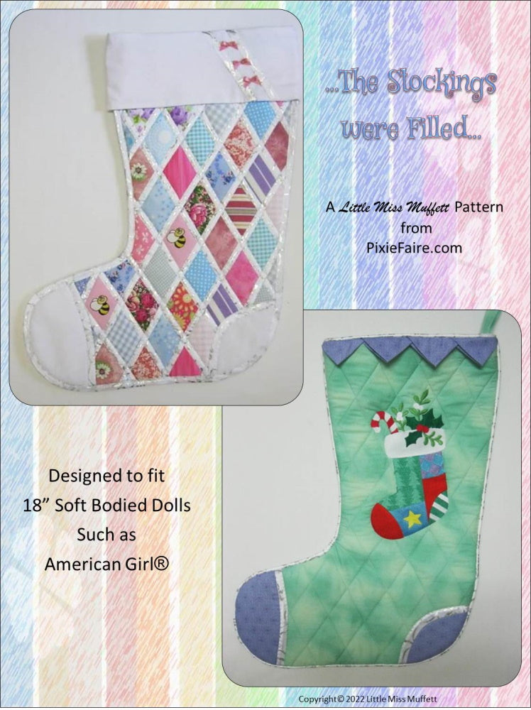 Little Miss Muffett 18 Inch Modern The Stockings were Filled Doll Accessory Pattern Pixie Faire