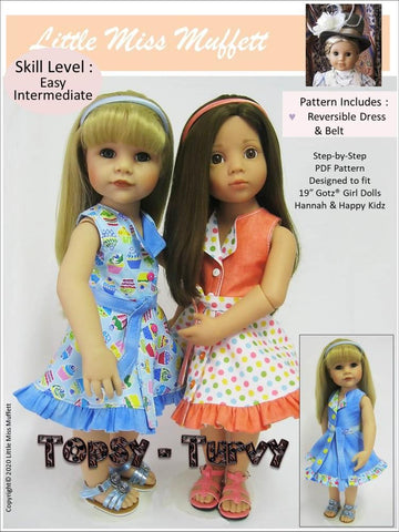 Little Miss Muffett Gotz 19" Topsy Turvy Pattern for Gotz Dolls Pixie Faire