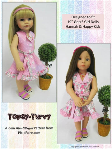Little Miss Muffett Gotz 19" Topsy Turvy Pattern for Gotz Dolls Pixie Faire
