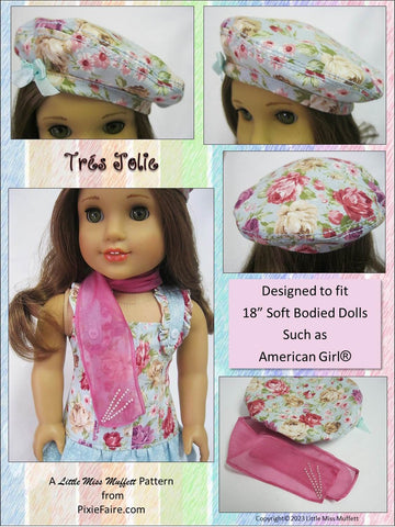 Little Miss Muffett 18 Inch Modern Tres Jolie 18" Doll Clothes Pattern Pixie Faire