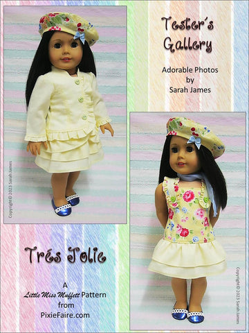 Little Miss Muffett 18 Inch Modern Tres Jolie 18" Doll Clothes Pattern Pixie Faire