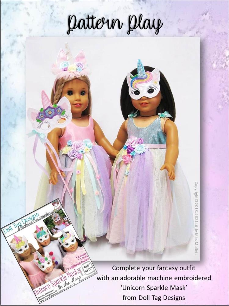 Little Miss Muffett WellieWishers Unicorns & Sugarplums 14.5" Doll Clothes Pattern Pixie Faire
