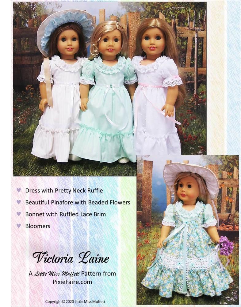 Little Miss Muffett Victoria Laine Doll Clothes Pattern 18 inch American Girl Dolls