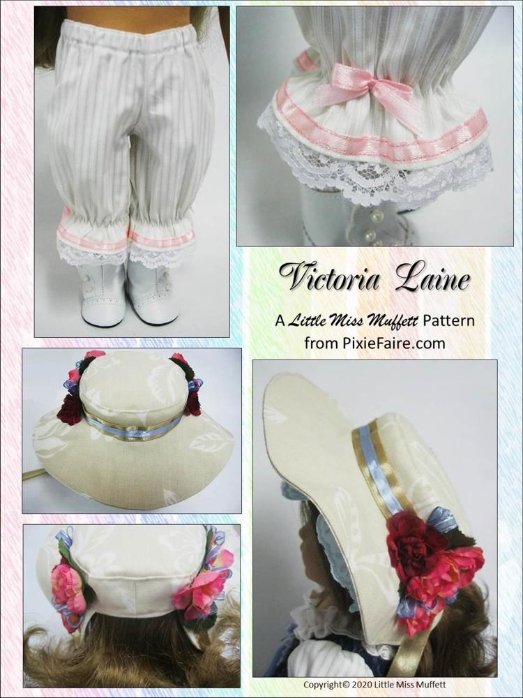 Little Miss Muffett 18 Inch Historical Victoria Laine 18" Doll Clothes Pattern Pixie Faire