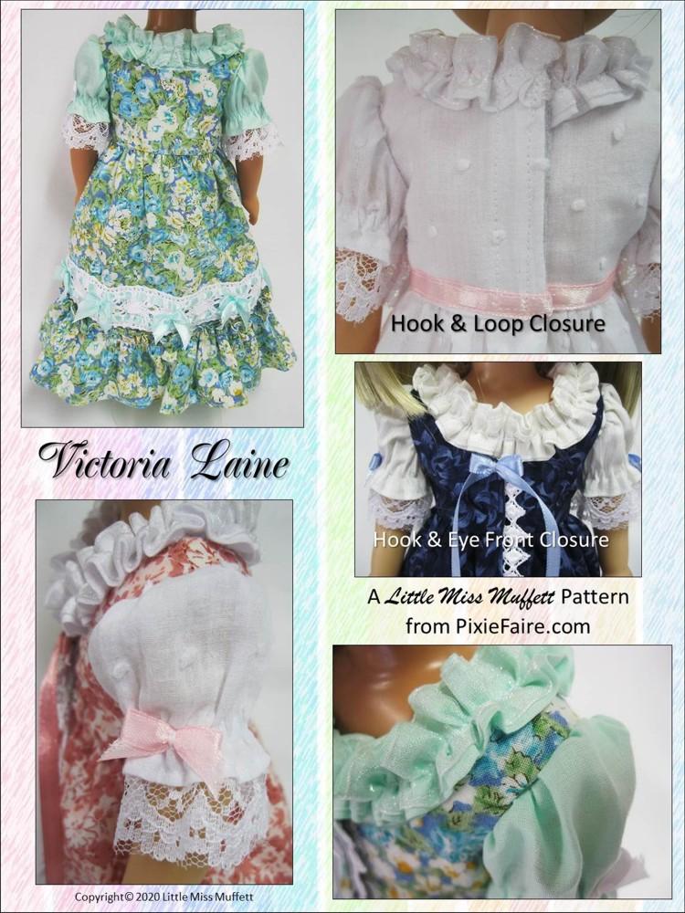 Little Miss Muffett WellieWishers Victoria Laine 14.5" Doll Clothes Pattern Pixie Faire