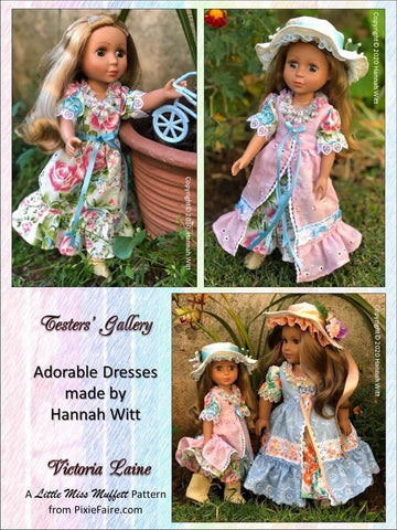 Little Miss Muffett WellieWishers Victoria Laine 14.5" Doll Clothes Pattern Pixie Faire