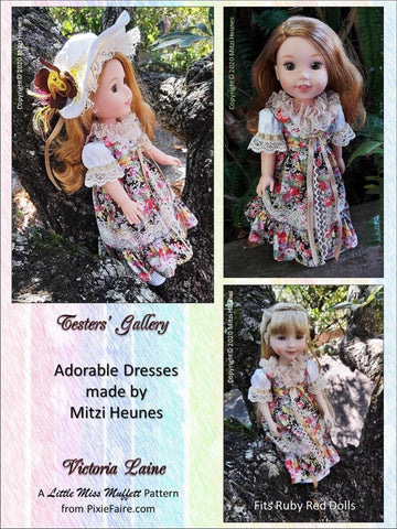 Little Miss Muffett WellieWishers Victoria Laine 14.5" Doll Clothes Pattern Pixie Faire