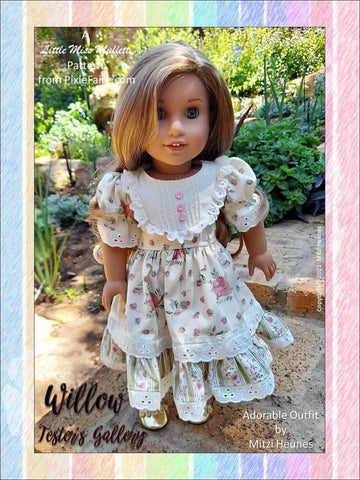 Little Miss Muffett 18 Inch Historical Willow 18" Doll Clothes Pattern Pixie Faire