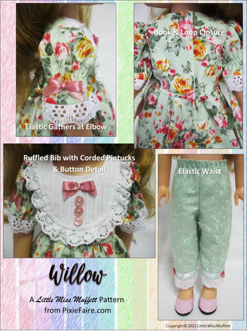 Little Miss Muffett WellieWishers Willow and Breton Beauty Bundle 14.5" Doll Clothes Pattern Pixie Faire