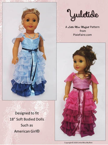 Little Miss Muffett 18 Inch Modern Yuletide 18" Doll Clothes Pattern Pixie Faire