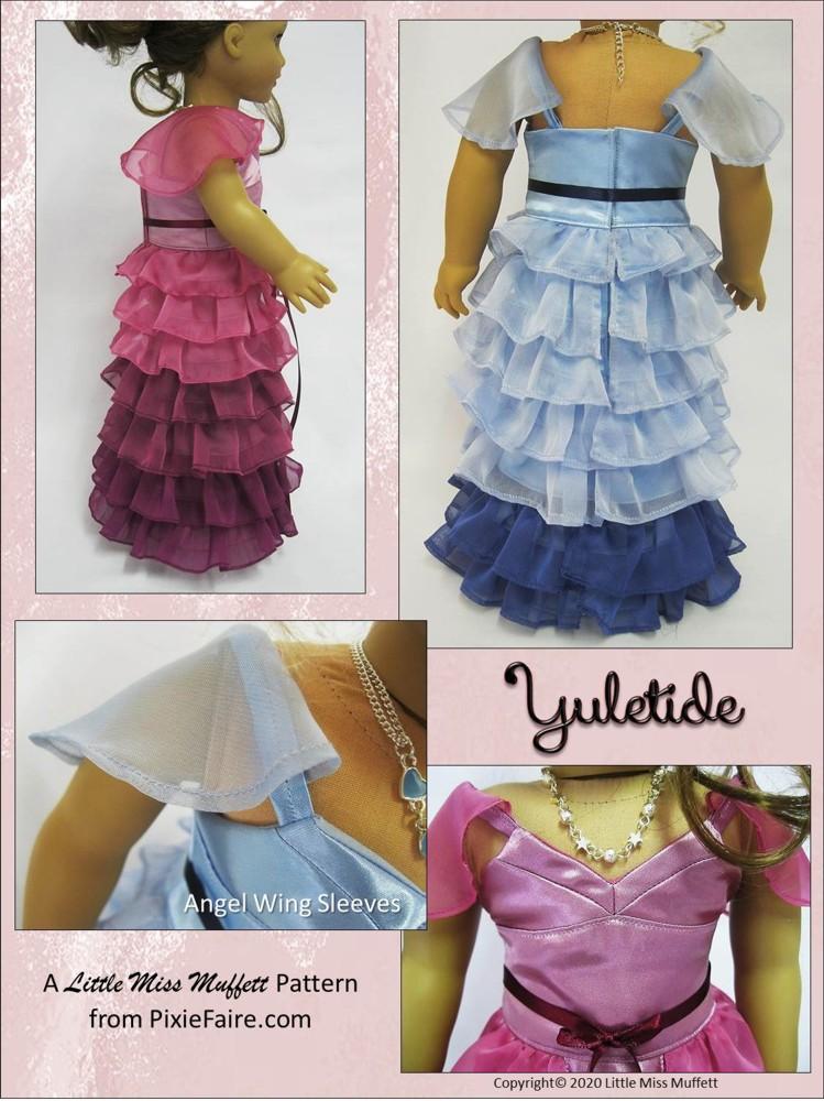 Little Miss Muffett 18 Inch Modern Yuletide 18" Doll Clothes Pattern Pixie Faire