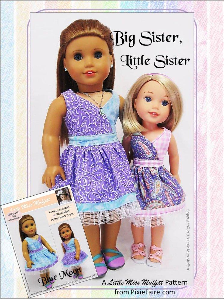 Little Miss Muffett WellieWishers Blue Moon 14-14.5" Doll Clothes Pattern Pixie Faire