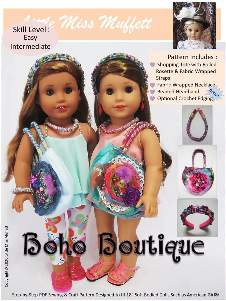 Little Miss Muffett 18 Inch Modern Boho Boutique 18 inch Doll Accessory Pattern Pixie Faire
