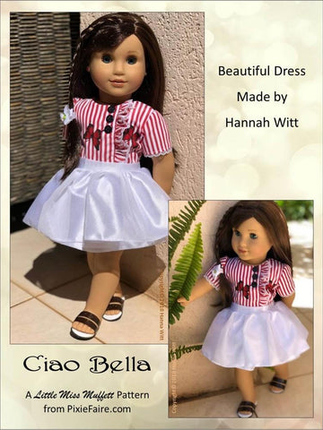 Little Miss Muffett 18 Inch Modern Ciao Bella 18" Doll Clothes Pattern Pixie Faire