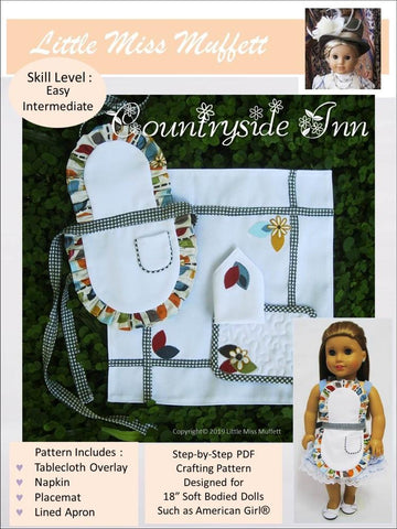 Little Miss Muffett 18 Inch Modern Countryside Inn 18" Doll Clothes Pattern Pixie Faire