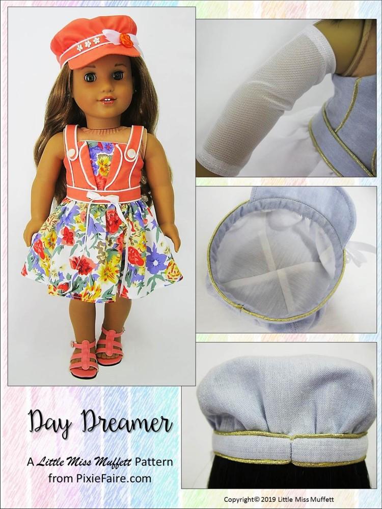 Little Miss Muffett 18 Inch Modern Day Dreamer Dress 18" Doll Clothes Pattern Pixie Faire