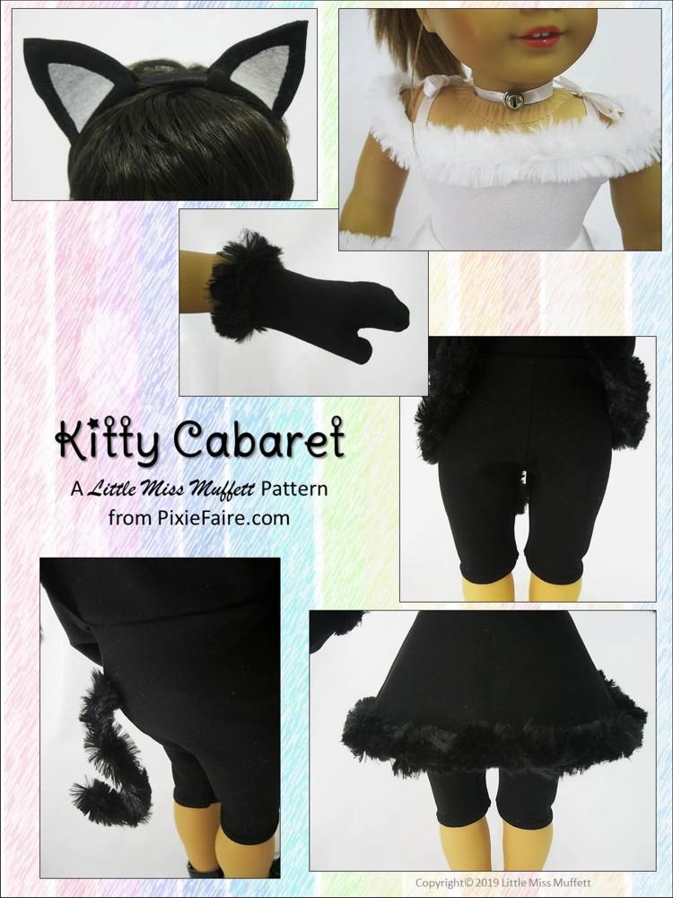 Little Miss Muffett 18 Inch Modern Kitty Cabaret Costume 18" Doll Clothes Pattern Pixie Faire