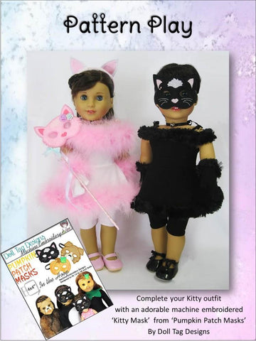 Little Miss Muffett 18 Inch Modern Kitty Cabaret Costume 18" Doll Clothes Pattern Pixie Faire