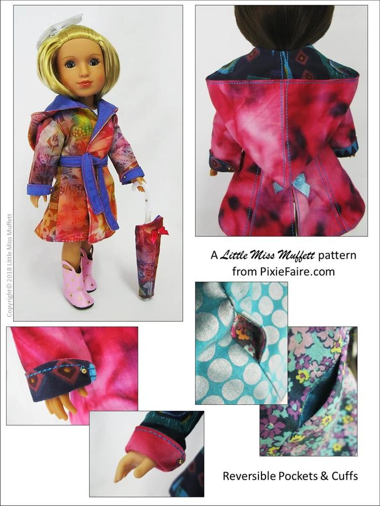 Little Miss Muffett WellieWishers Rainy Days Are Fun Days 14.5" Doll Clothes Pattern Pixie Faire
