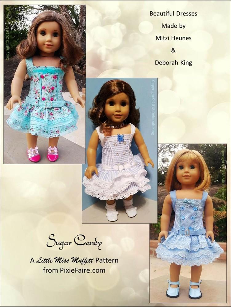 Little Miss Muffett 18 Inch Modern Sugar Candy 18" Doll Clothes Pattern Pixie Faire