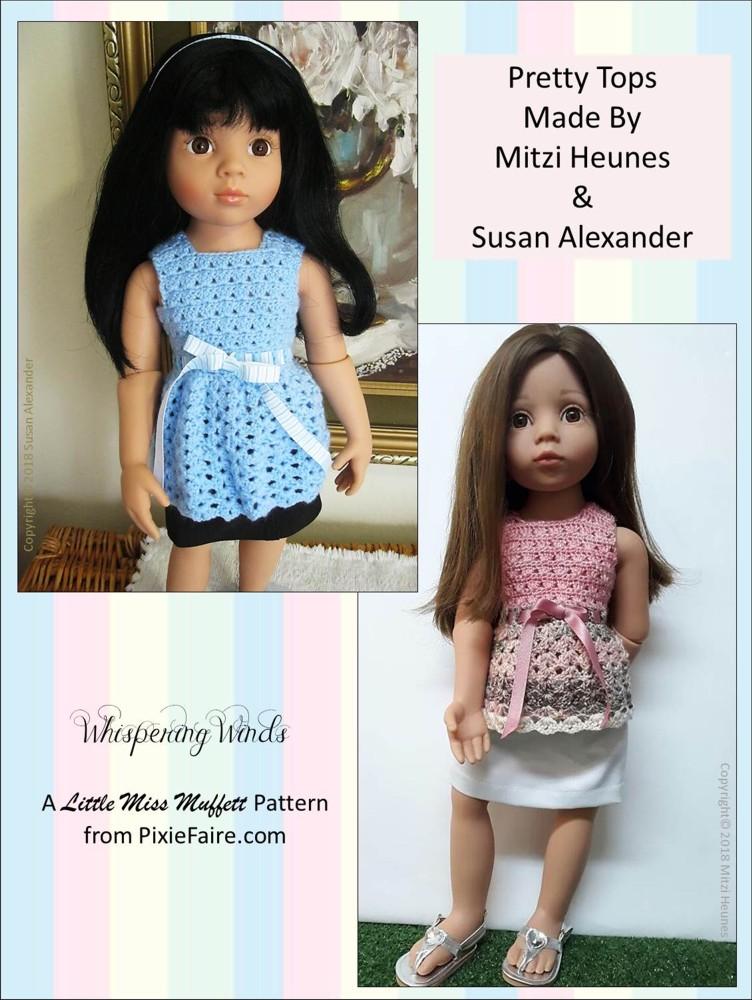 Little Miss Muffett Gotz 19" Whispering Winds Crochet Pattern for 19" Gotz Dolls Pixie Faire