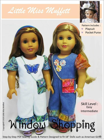 Little Miss Muffett 18 Inch Modern Window Shopping 18" Doll Clothes Pattern Pixie Faire