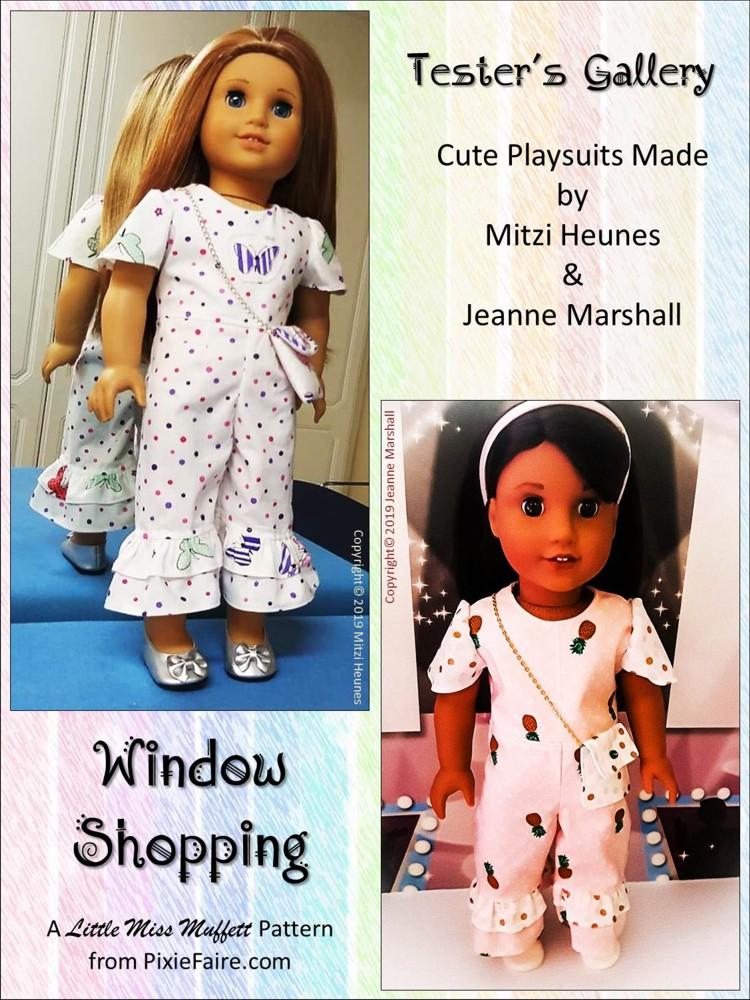 Little Miss Muffett 18 Inch Modern Window Shopping 18" Doll Clothes Pattern Pixie Faire