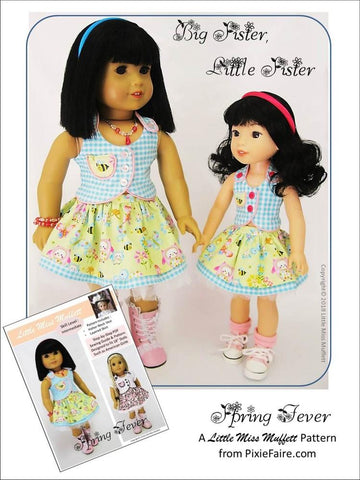 Little Miss Muffett WellieWishers Spring Fever 14.5" Doll Clothes Pattern Pixie Faire