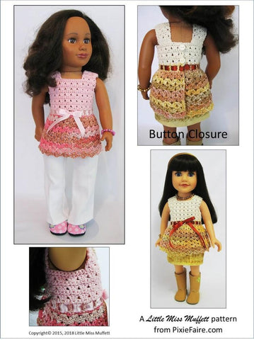 Little Miss Muffett Journey Girl Whispering Winds Crochet Pattern for Journey Girls Dolls Pixie Faire