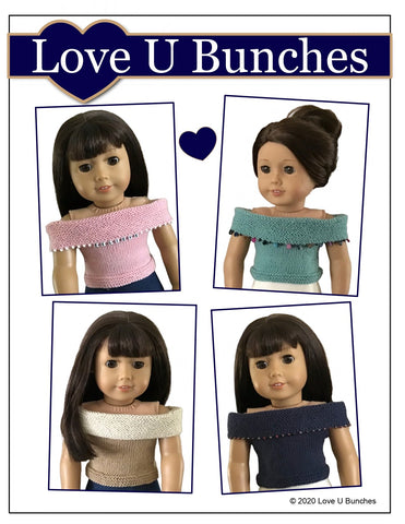 Love U Bunches Knitting Beaded Beauty Doll Clothes Knitting Pattern for 18 Inch Dolls Pixie Faire