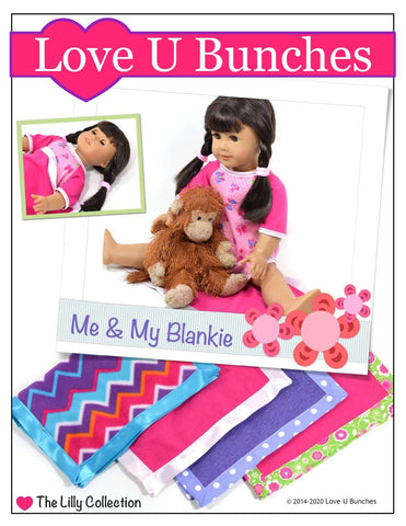 Love U Bunches 18 Inch Modern Me & My Blankie 18" Doll Clothes Pattern Pixie Faire