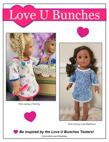 Love U Bunches 18 Inch Modern Me & My Blankie 18" Doll Clothes Pattern Pixie Faire