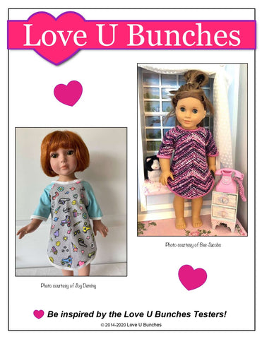 Love U Bunches 18 Inch Modern Me & My Blankie 18" Doll Clothes Pattern Pixie Faire