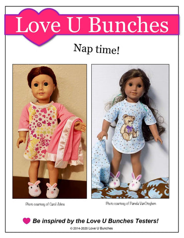 Love U Bunches 18 Inch Modern Me & My Blankie 18" Doll Clothes Pattern Pixie Faire