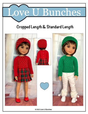 Love U Bunches Knitting Let it Snow! Knitting Pattern For 15" Ruby Red Fashion Friends Dolls Pixie Faire