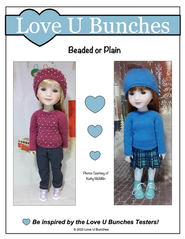 Love U Bunches Knitting Let it Snow! Knitting Pattern For 15" Ruby Red Fashion Friends Dolls Pixie Faire
