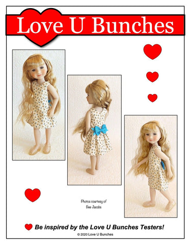 Love U Bunches Ruby Red Fashion Friends Polka Dot Party Dress Doll Clothes Pattern For Ruby Red Fashion Friends Pixie Faire