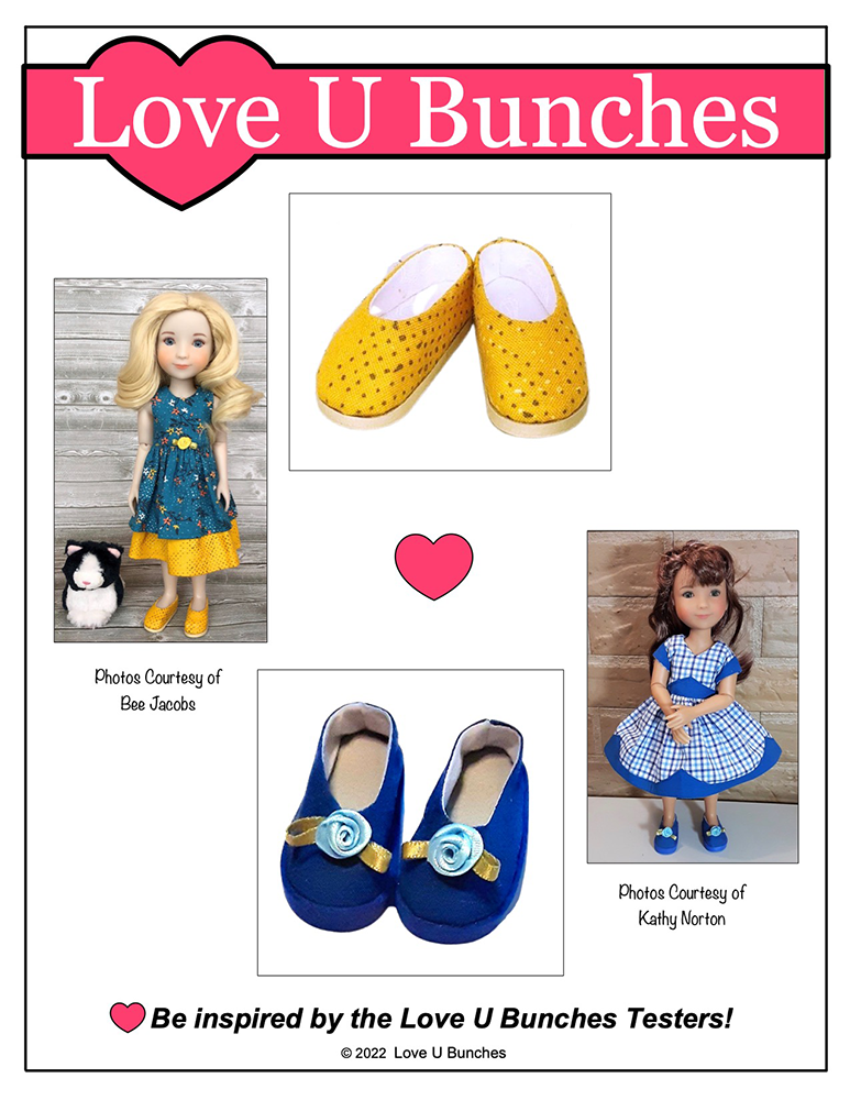 Love U Bunches Siblies Plain Jane Shoes for 12" Siblies Dolls Pixie Faire