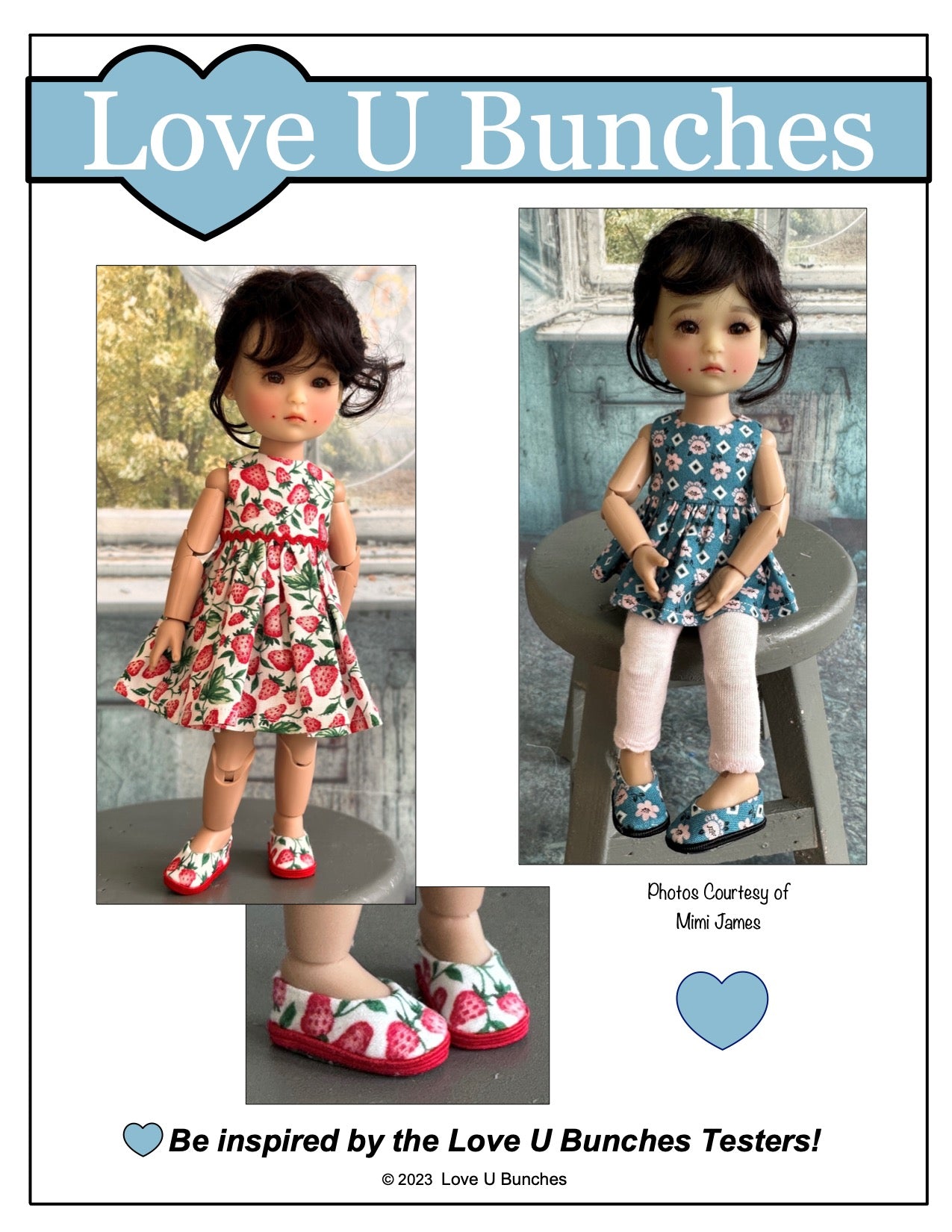 Love U Bunches 8" BJD Plain Jane Shoes for 8" BJD Dolls - Ten Ping™, Mini Sara™ Pixie Faire