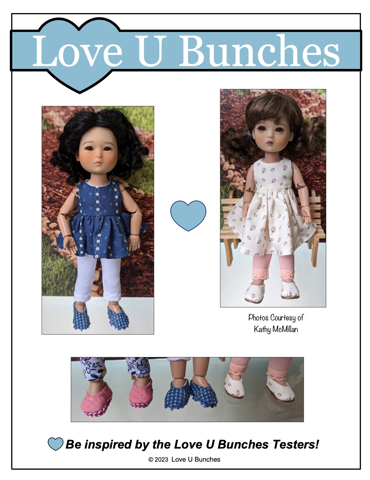 Love U Bunches 8" BJD Plain Jane Shoes for 8" BJD Dolls - Ten Ping™, Mini Sara™ Pixie Faire